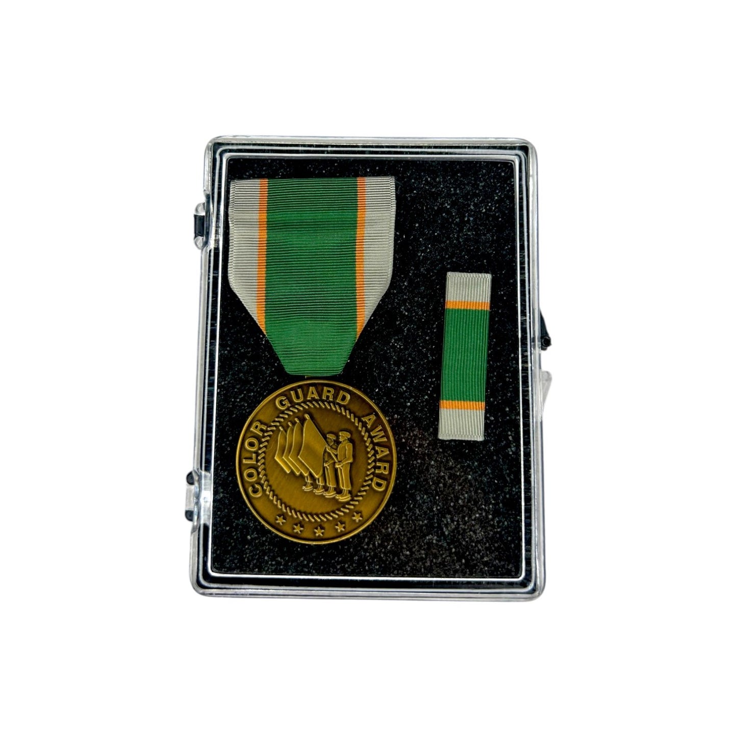 N-SERIES STOCK MEDAL SET -Color Guard Award Medal, Ribbon & Drape Set (N-3-6)