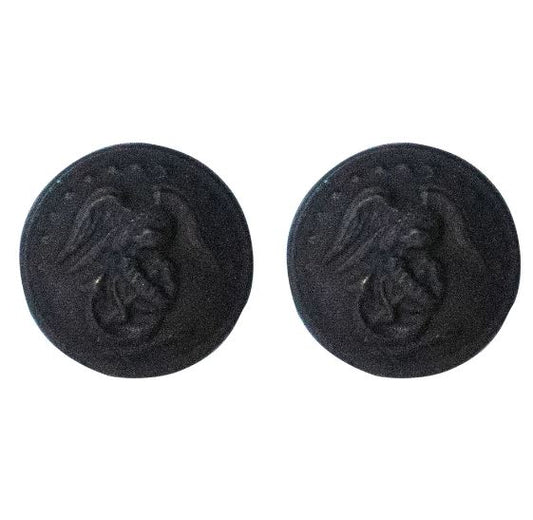 MC Button Screw Back Black