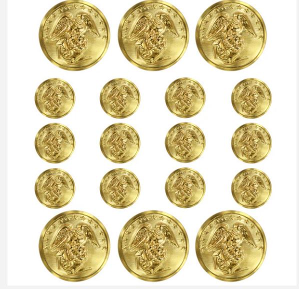 Enlisted Button Set Anodized Gold
