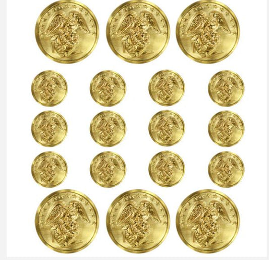 Enlisted Button Set Anodized Gold