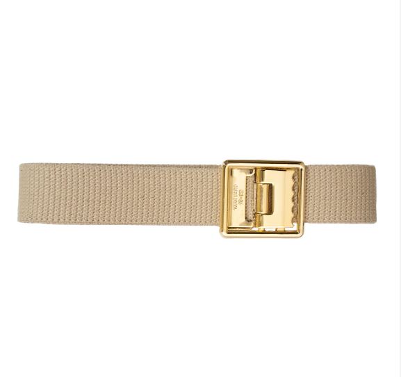 MC Belt Khaki Ctn w/anodized Tip & Open Buckle Extra Long