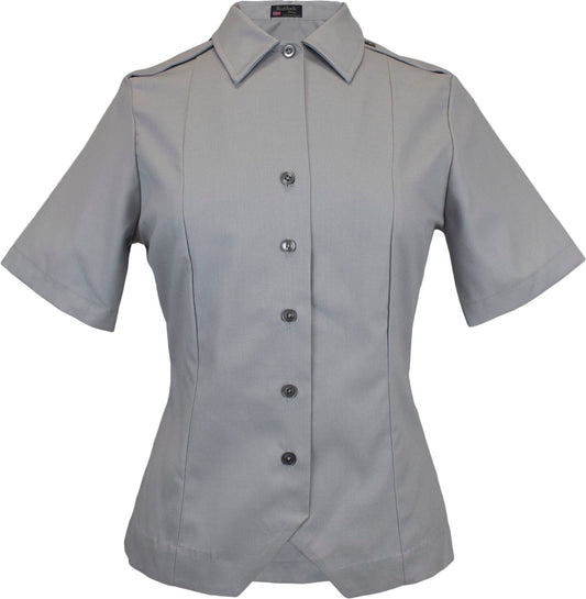 Women's Jrotc Gray Short Sleeve Dress Shirt