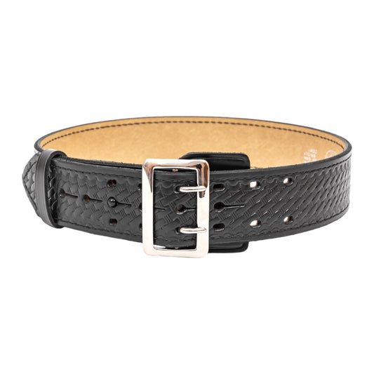 Sam Browne Waist Belt 2 1/2" Fully Lined Two Row Stictch, BW