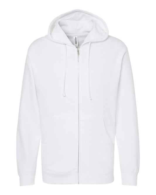Unisex Midweight Full-Zip Hooded Sweatshirt