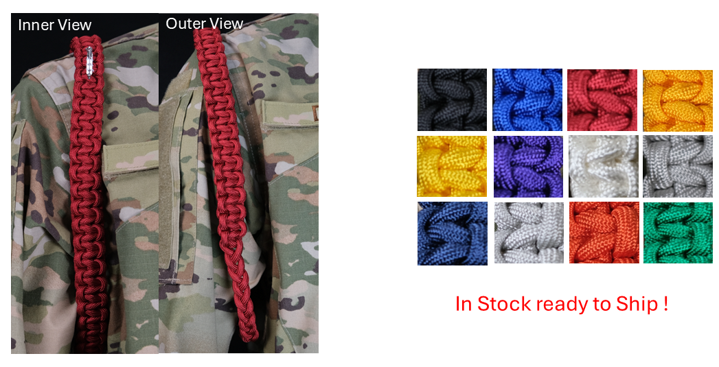 Ready to Ship Box Braid Shoulder Cords
