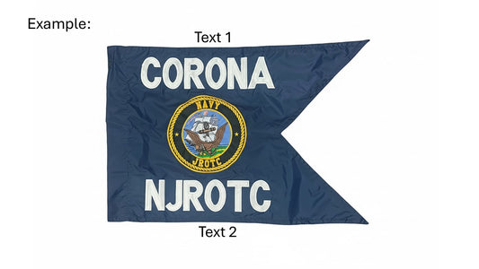Custom Guidon Flag Double Sided Embroidered (Quick 2-3 Month ETA)