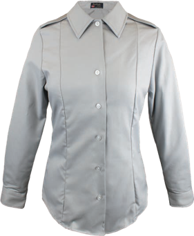 Women's Jrotc Gray Long Sleeve Dress Shirt