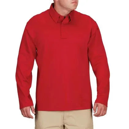 Propper I.C.E.  Mens Performance Polo Long Sleeve  (Red )