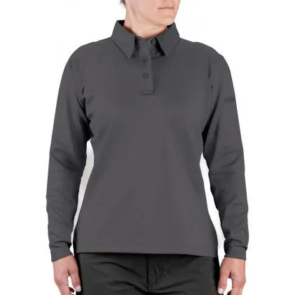 Propper I.C.E.  Womens Performance Polo  Long Sleeve  (Charcoal)