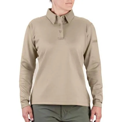 Propper I.C.E.  Womens Performance Polo Long Sleeve  (Silver Tan)