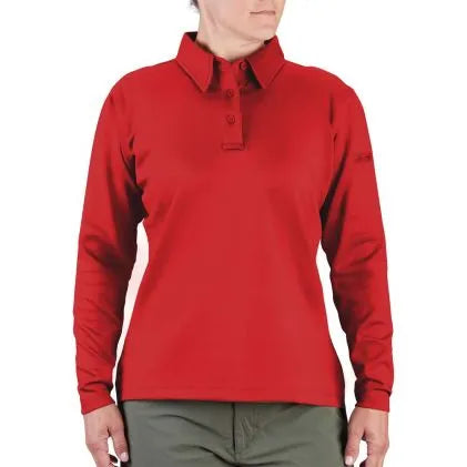 Propper I.C.E.  Womens Performance Polo Long Sleeve  (Red)