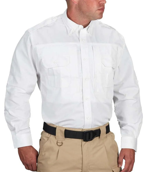 Propper Men's Tactical Shirt - Long Sleeve - (Poplin White)