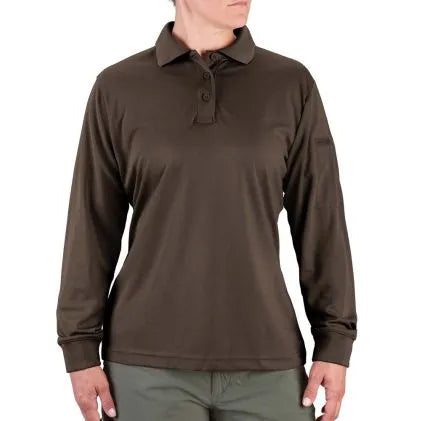 Propper Women's Uniform Polo - Long Sleeve (Brown)