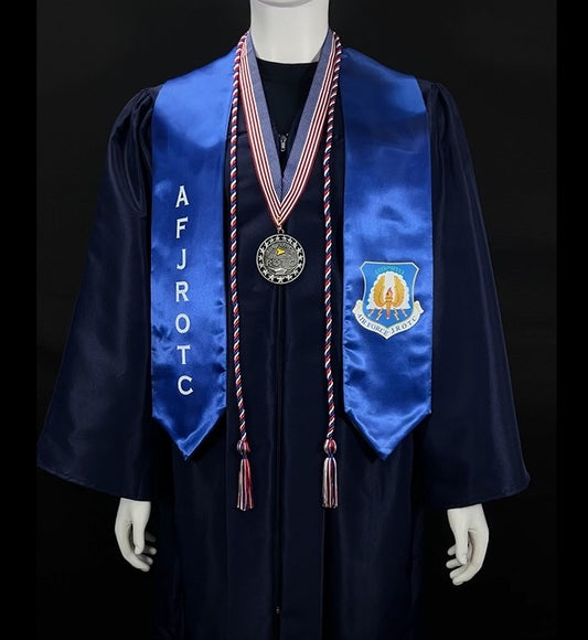 AFJROTC Blue Graduation Stole Bundle