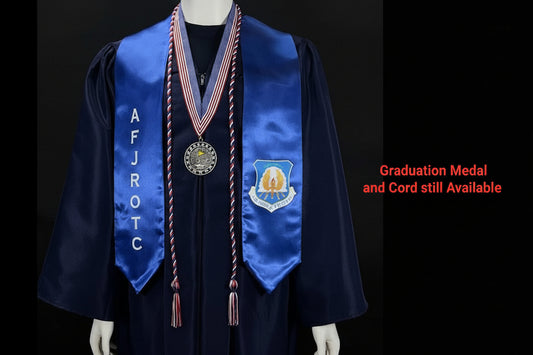 AFJROTC Blue Graduation Stole Bundle