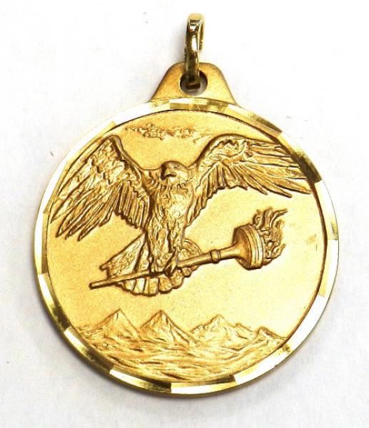 E-Series Medal - Gold Eagle w/ Torch