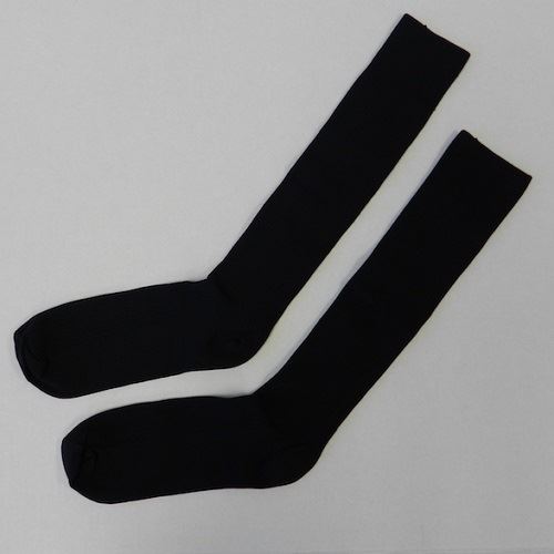 Black Military Microfiber Dress Sock (Large 2 Pack)