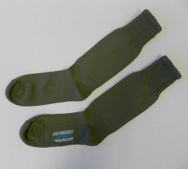 Foliage Green Cotton Boot Sock (Large 12 Pack)