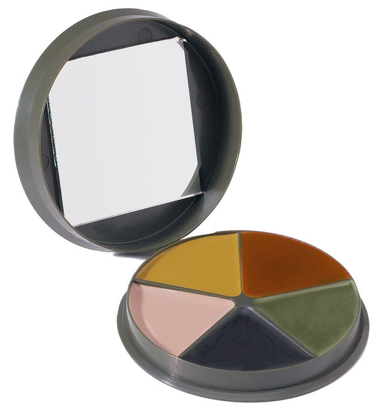 Tactical GI Type 5 Color Camo Face Paint - Round Compact,  (5 Per Pack)