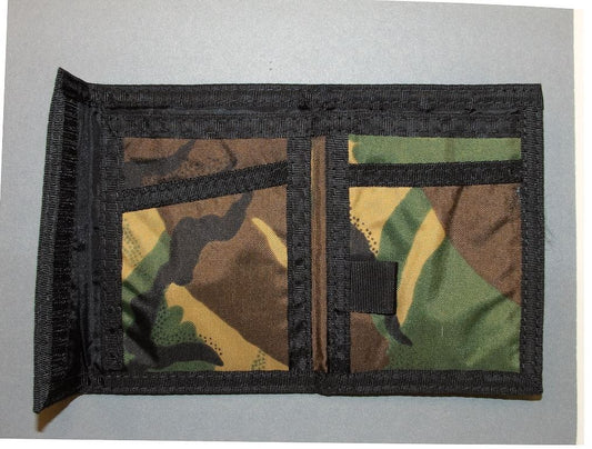 Tri-fold Nylon Commando Wallet - Woodland Camo, (5 Per Pack)
