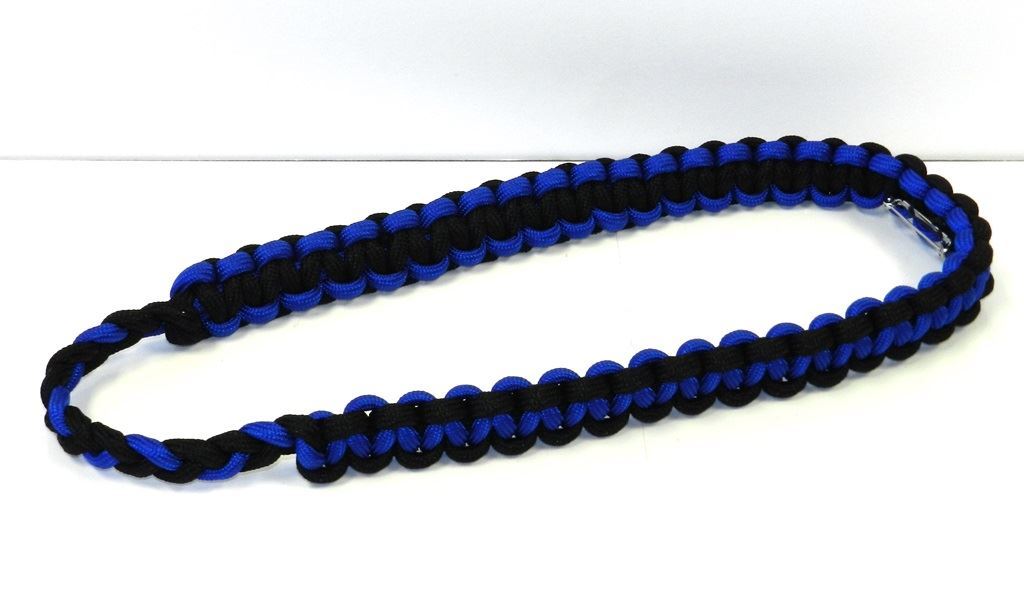 Shoulder Cord - Black/Royal Blue Box Braid w/ Pin