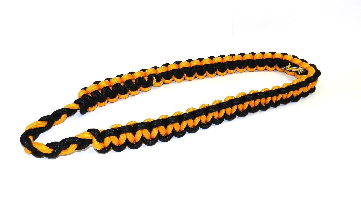 Shoulder Cord - Black/Dark Gold Box Braid w/ Pin