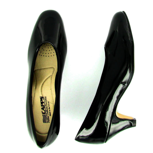 Womens High Heel Dress Shoes Black 1-1/2 inch