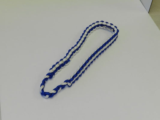 Shoulder Cord -(Royal Blue/White) Box Braid w/ Pin
