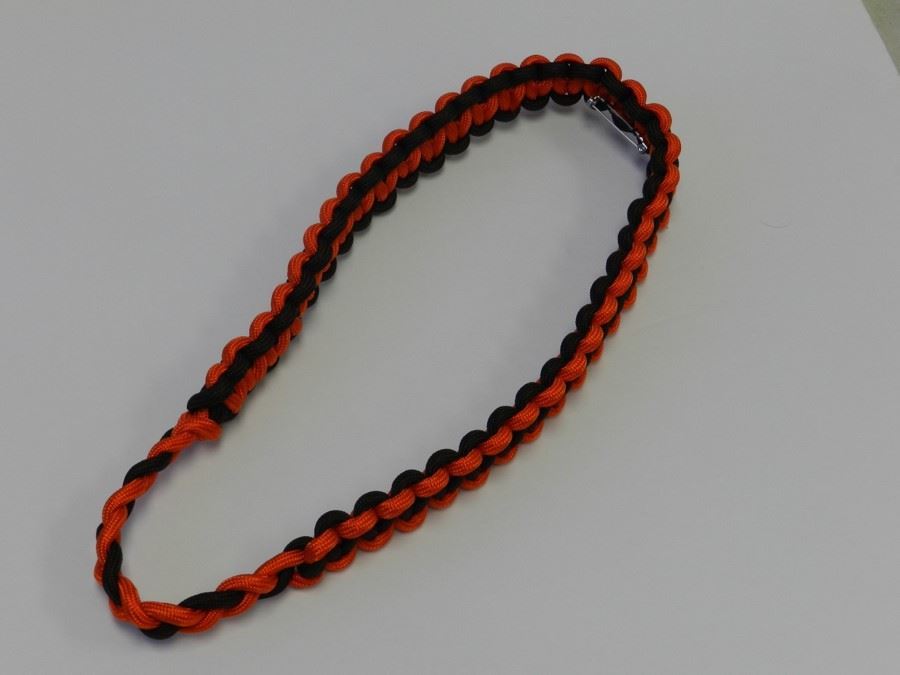 Shoulder Cord -(Orange/ Brown) Box Braid w/ Pin