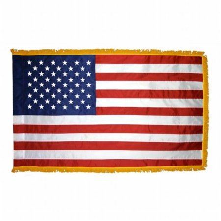 Indoor Parade Flag, US, Nylon w/Fringe 3x5