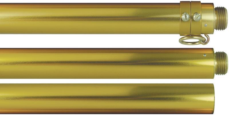 Flag Pole, Adjustable 6' - 10' Aluminum, Gold