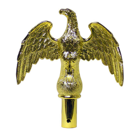 Flag Pole Ornament, Gold, Perched Eagle,  7 "