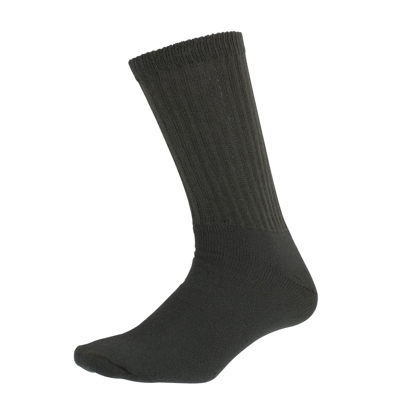 Athletic Crew Socks Color : Olive Drab, Size : L (10 per pack)