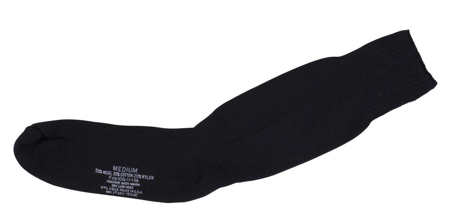 G.I. Type Cushion Sole Socks Color : Black, Size : L (5 per pack)