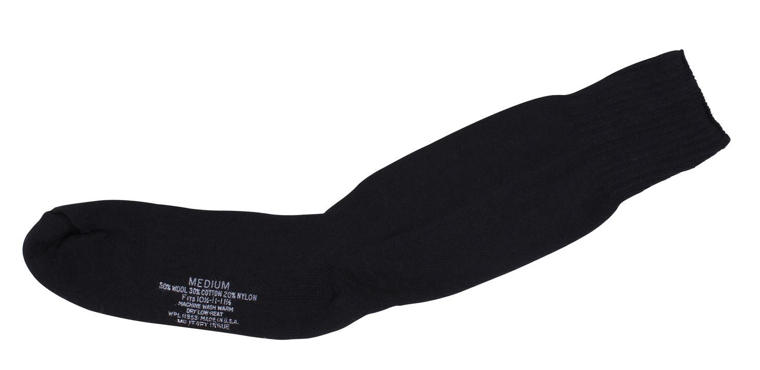 G.I. Type Cushion Sole Socks Color : Black, Size : XL (5 per pack)