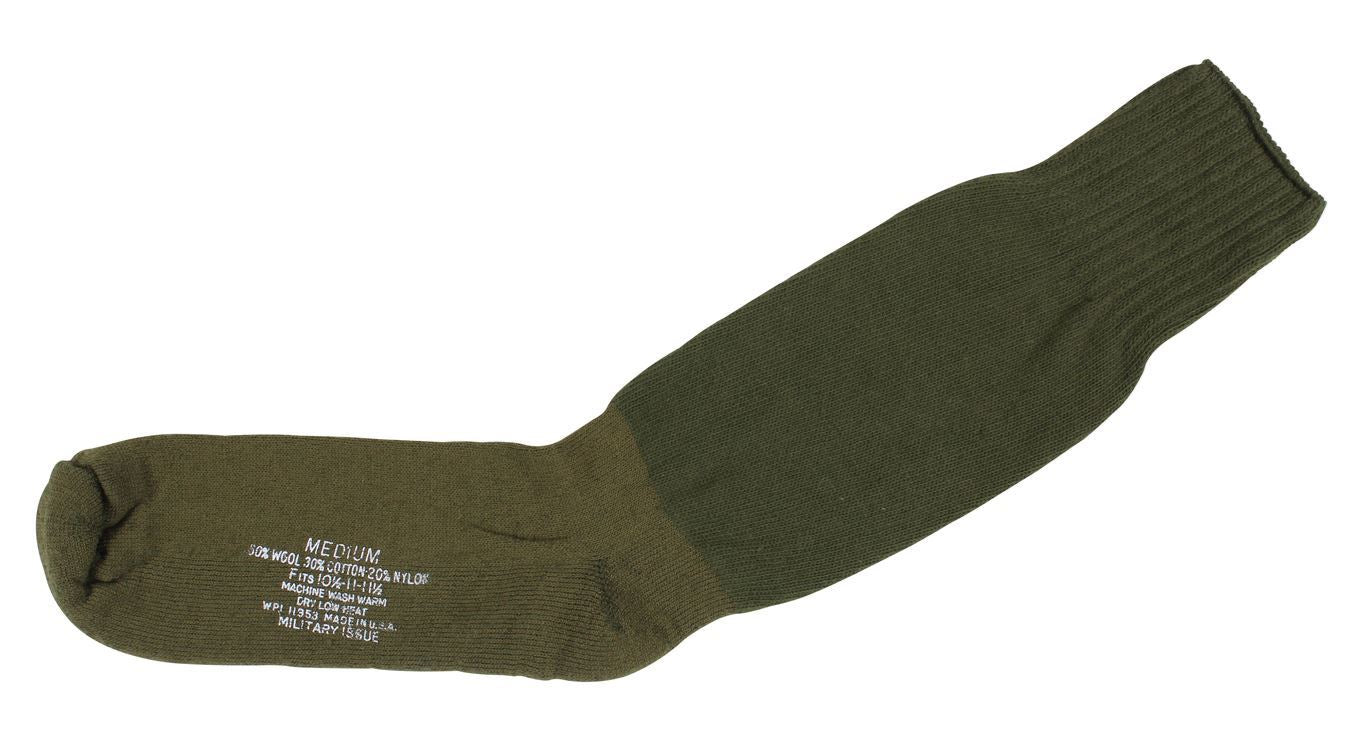 G.I. Type Cushion Sole Socks Color : Olive Drab, Size : L (5 per pack)