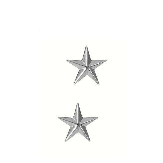 Brigadier General Insignia Stars Color : Silver (5 per pack)