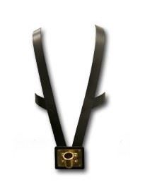 Double Harness, Honor Guard Flag Carrier, Black Leather Harness, Brass Cup & Plate