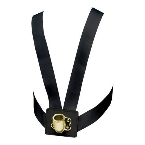 Double Flag Carrier, Black Web Harness, Brass Cup, Vinyl Buckles