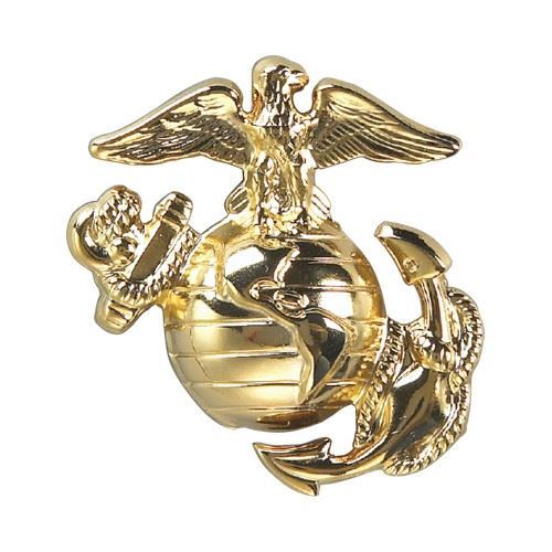 USMC Enlisted Collar Device, Gold