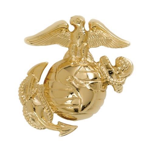 USMC Enlisted Dress Cap Device, Gold