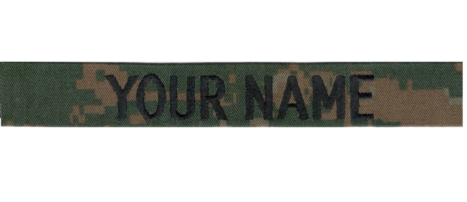USMC Custom Woodland Nametape, Sew-on