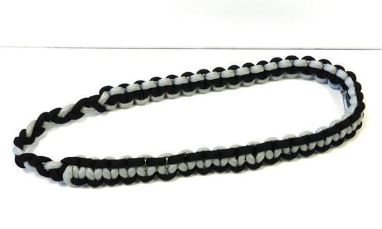Shoulder Cord - (Black/Grey) Box Braid w/ Pin