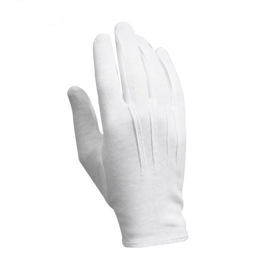 White Cotton Snap Gloves (MED)