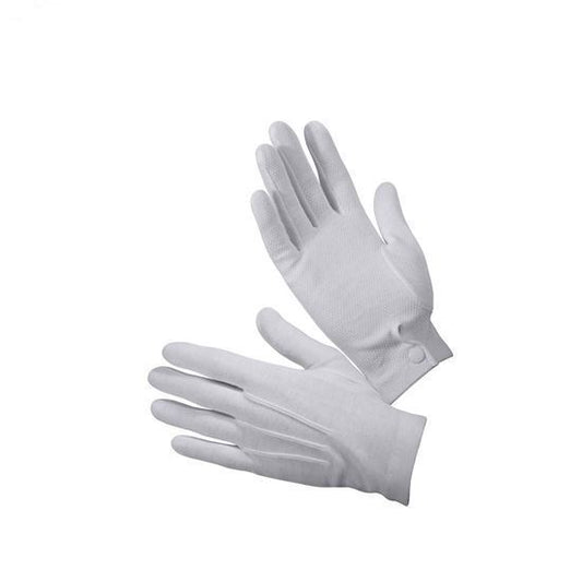 Sure-Grip White Cotton Snap Gloves (MED)