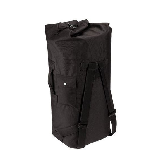 Tactical G.I. Type Enhanced Double Strap Duffle Bag - Black. 1 Ea.