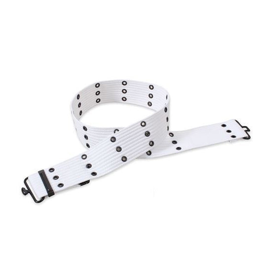 Military Style Canvas Pistol Belts - White (5 per pack)