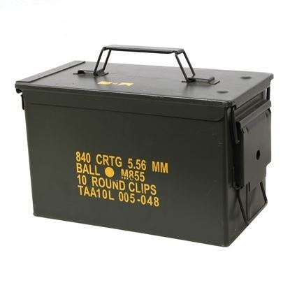 Tactical GI .30 & .50 Caliber Ammo Cans - Surplus Size : .50 Caliber (1 per pack)