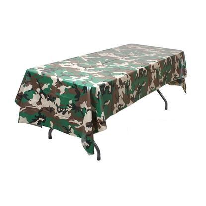 Tactical Woodland Camo Tablecloth (5 per pack)