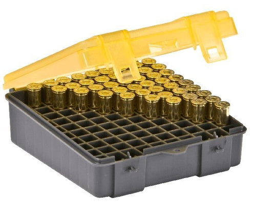 100-Count Handgun Ammo Case - .38 Special, Dark Gray/ Amber, Model #  122500